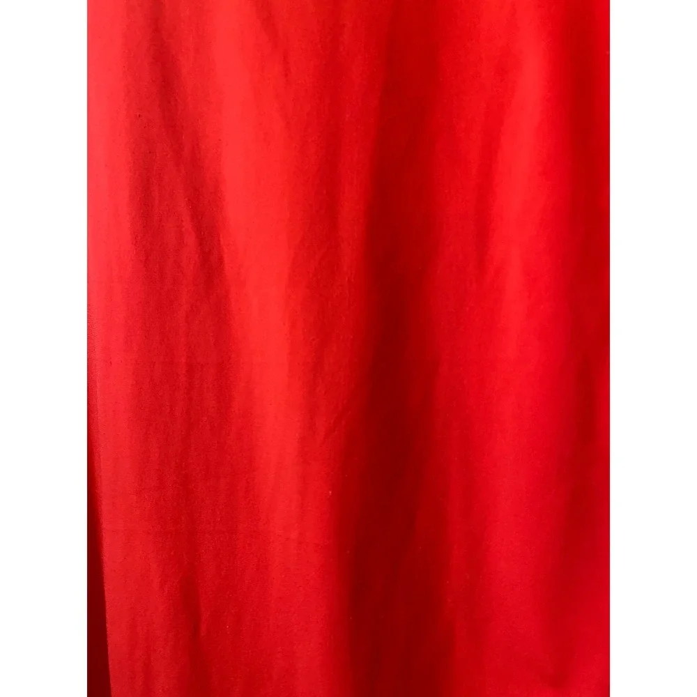 Carmen Marc Valvo‎ Red Top Women's Medium 3/4 Sleeve Black Trim - Picture 5 of 8